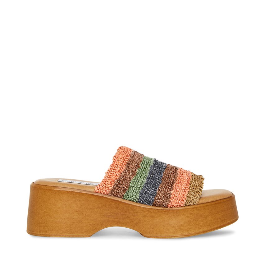 Sandalias de Plataforma Steve Madden Slinky30 Natural Mujer Multicolor | ES HZ091E